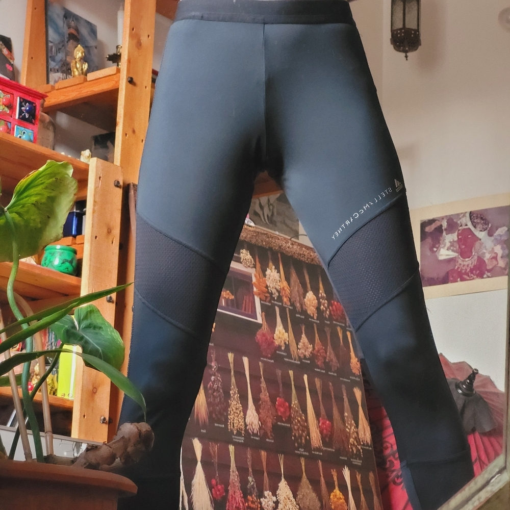 Adidas by Stella McCartney Black & Gray Parley Sport Leggings - M - Picture 2 of 8